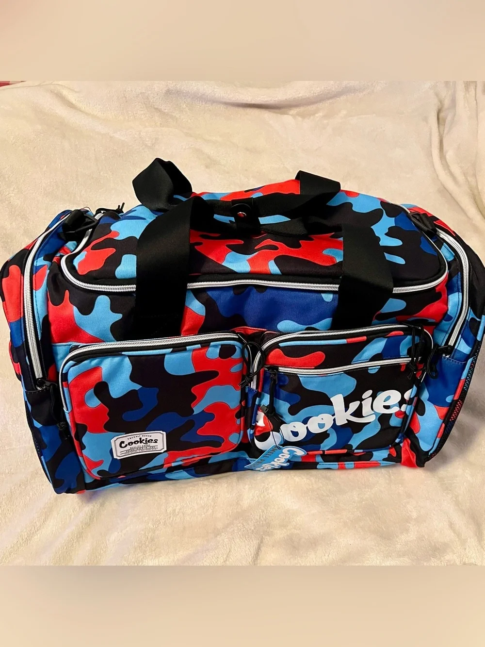Cookies Heritage Smell Proof Blue Camo Duffel Bag